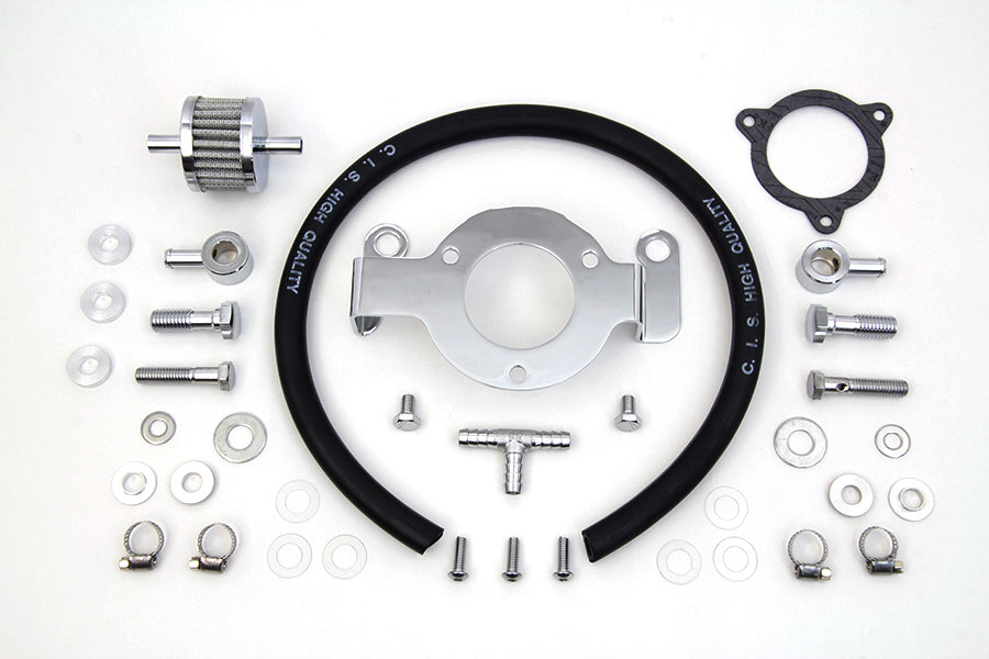 Crankcase Breather and Bracket Kit 2008 / UP FLT 2016 / 2017 FXST 2016 / 2017 FLST