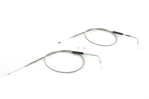 Stainless Steel Throttle and Idle Cable Set 1994 / 1995 FLHR 1990 / 1995 FLHT 1990 / 1993 FLT