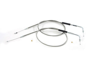 Stainless Steel Throttle and Idle Cable Set 1994 / 1995 FLHR 1990 / 1995 FLHT 1990 / 1993 FLT