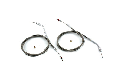 Stainless Steel Throttle and Idle Cable Set 1981 / 1984 FX 1981 / 1984 FL 1984 / 1989 FXST 1986 / 1989 FLST