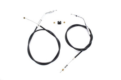 Black Throttle and Idle Cable Set with 36.81 Casing 1981 / 1984 FLH 1981 / 1984 FX 1984 / 1989 FXST 1986 / 1989 FLST