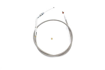 Braided Stainless Steel Throttle Cable with 38 Casing 1981 / 1984 FX 1981 / 1984 FL 1984 / 1989 FXST 1986 / 1989 FLST 1981 / 1985 XL 1982 / 1989 FXR