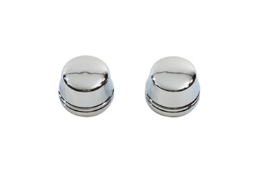 Chrome Front Axle Cap Cover Set, Cap Style 2000 / 2007 FLT Front Fitment2000 / 2007 FLHT 2004 / 2007 FXD