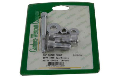 Top Motor Mount Bolt Kit Chrome 1977 / 1985 XL