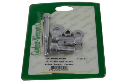 Top Motor Mount Bolt Kit Chrome 1977 / 1985 XL