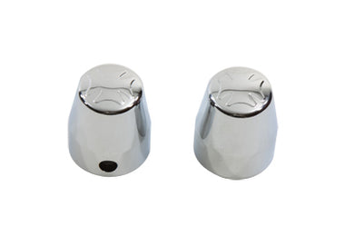 Chrome Rear Axle Nut Caps Maltese Style 1987 / 2006 FXST 1987 / 2006 FLST