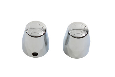 Chrome Rear Axle Nut Caps Maltese Style 1987 / 2006 FXST 1987 / 2006 FLST