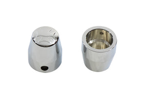 Chrome Rear Axle Nut Caps Maltese Style 1987 / 2006 FXST 1987 / 2006 FLST