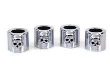 Load image into Gallery viewer, Pushrod Cover Cup Set Skull Chrome 1936 / 1940 EL 1941 / 1984 FL 1971 / 1984 FX 1984 / UP FXST 1982 / 1984 FXR 1985 / 1994 FXR 1991 / 2017 FXD 1986 / UP FLST 1979 / 1984 FLT 1985 / UP FLT 1957 / 1989 XL