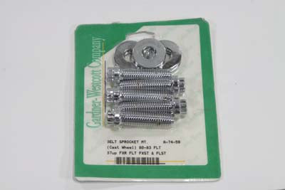 Pulley Bolt Kit Chrome 1985 / 1996 FXST cast wheel1986 / 1996 FLST cast wheel