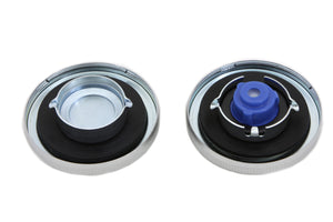 Stock Style Gas Cap Set Vented and Non-Vented Chrome 1973 / 1982 FL 1979 / 1982 FXS