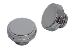 Chrome Hexagon Style Vented and Non-Vented Gas Cap Set 1996 / 1999 FXST 1996 / 1999 FLST