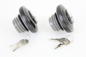 Keyed Gas Cap Set Vented and Non-Vented Black 1996 / UP FXST