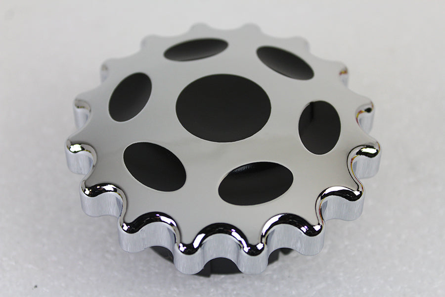 Sprocket Gas Cap Non-Vented Chrome 2000 / 2017 FLST 2000 / 2017 FXST