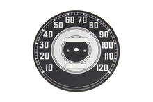 Load image into Gallery viewer, Black Tin Speedometer Face 0 /  Custom application for Aftermarket Speedometers