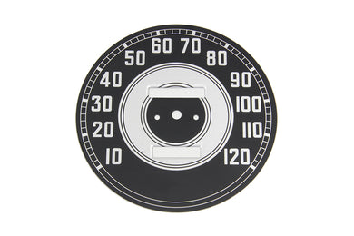 Black Tin Speedometer Face 0 /  Custom application for Aftermarket Speedometers