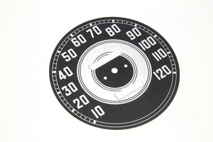 Black Tin Speedometer Face 0 /  Custom application for Aftermarket Speedometers