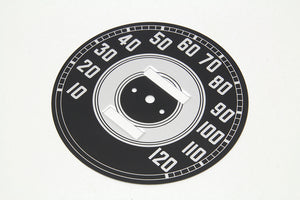 Black Tin Speedometer Face 0 /  Custom application for Aftermarket Speedometers