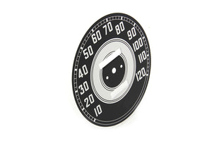 Black Tin Speedometer Face 0 /  Custom application for Aftermarket Speedometers