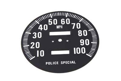 Speedometer Tin Face 1968 / 1980 FL Police