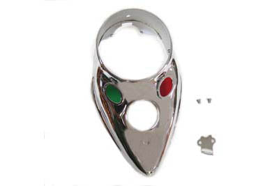 Chrome Replica Cateye Dash Panel 1939 / 1940 EL 1941 / 1946 FL 1939 / 1946 WL