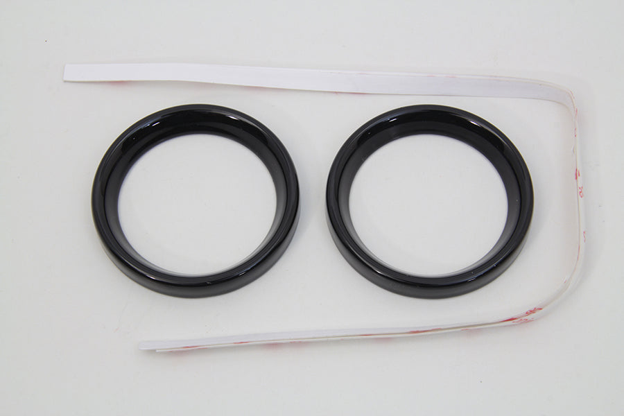 2 Gauge Bezel Cover Kit with a Black Finish 1986 / 2013 FLH 1986 / 2013 FLHX 1986 / 2013 FLTR