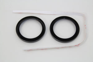 2 Gauge Bezel Cover Kit with a Black Finish 1986 / 2013 FLH 1986 / 2013 FLHX 1986 / 2013 FLTR