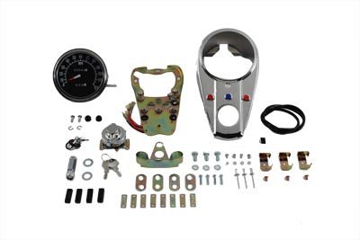 Chrome Three Light Dash Panel Kit with 2:1 Ratio Speedometer 1948 / 1967 FL 1980 / 1983 FX