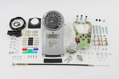 Chrome Cast Dash Panel Kit with 1:1 Ratio Speedometer 1968 / 1984 FLH