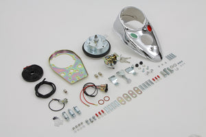 Chrome Cateye Dash Panel Kit with 2:1 Ratio Speedometer 1948 / 1967 FL 1980 / 1983 FX