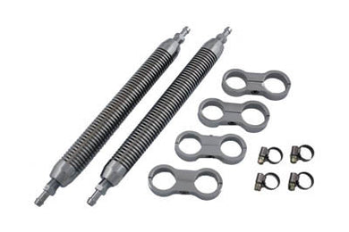 Oil Cooler Set Twin Style Billet Chrome 0 /  Custom application for 1 front frame tubes