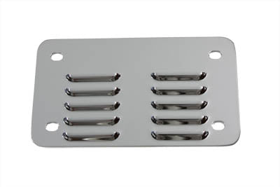 License Plate Backing Plate Louvered Style Chrome 0 /  Custom application to fit 4-1/4