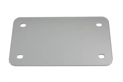 License Plate Frame Backing Plate Chrome Smooth Style 0 /  Custom application for 4-1/2
