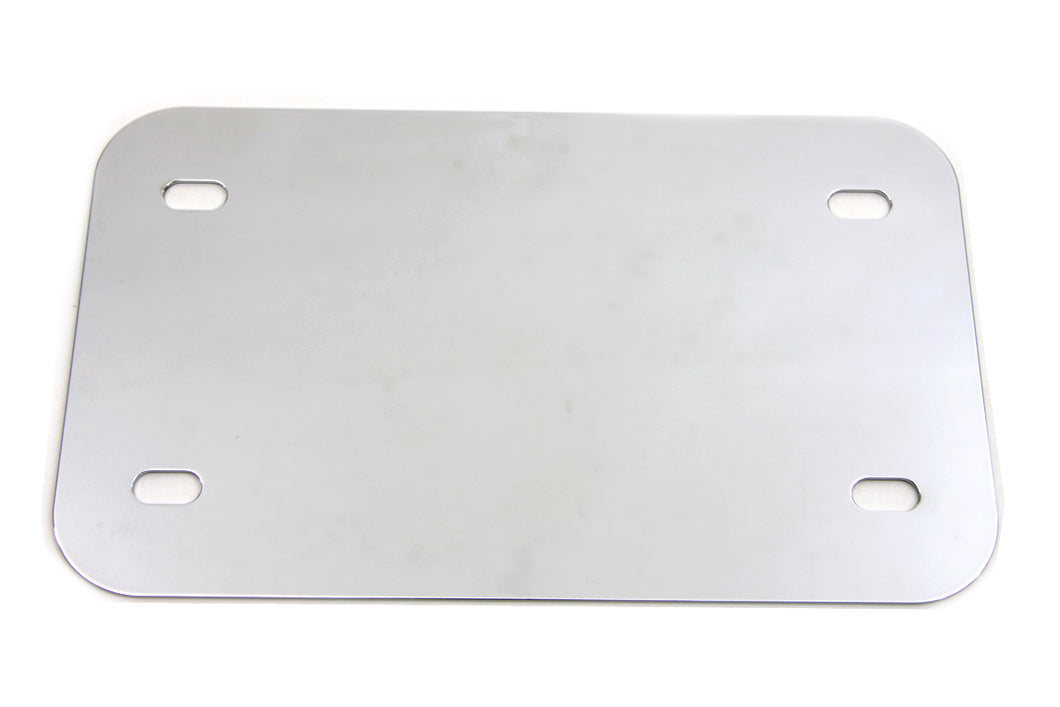 License Plate Frame Backing Plate Smooth Style Chrome 0 /  Custom application for 4-3/4 x 8