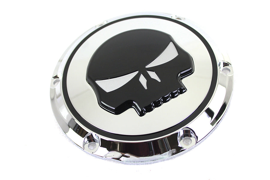 Chrome 6 Hole Skull Derby Cover 2004 / UP XL
