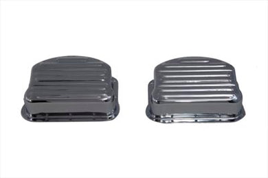 Ribbed Panhead Cover Set Chrome 1948 / 1965 FL