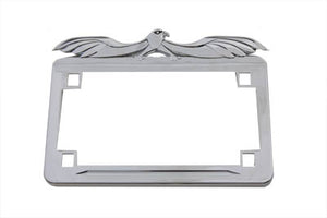 License Plate Frame Flying Eagle Style Chrome 0 /  Custom application for 4 x 7" license plates"