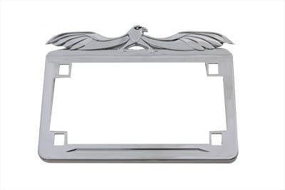 License Plate Frame Flying Eagle Style Chrome 0 /  Custom application for 4 x 7
