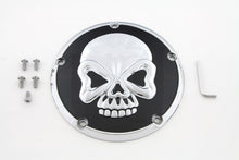 Load image into Gallery viewer, Skull Design 5 Hole Derby Cover Chrome 1999 / 2018 FXST 1999 / 2018 FLST 1999 / 2015 FLT 1999 / 2017 FXD