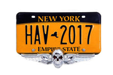 Load image into Gallery viewer, Skull Wing License Plate Ornament 0 /  Custom application
