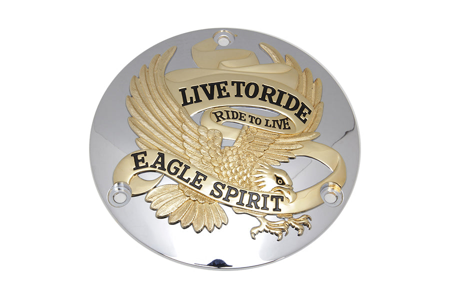 Eagle Spirit Derby Cover Gold Inlay 1970 / 1984 FL 1971 / 1984 FX 1984 / 1998 FXST 1986 / 1998 FLST 1979 / 1998 FLT 1979 / 1998 FLT 1991 / 1998 FXD 1985 / 1994 FXR