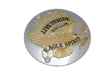 Load image into Gallery viewer, Eagle Spirit Derby Cover Gold Inlay 1970 / 1984 FL 1971 / 1984 FX 1984 / 1998 FXST 1986 / 1998 FLST 1979 / 1998 FLT 1979 / 1998 FLT 1991 / 1998 FXD 1985 / 1994 FXR