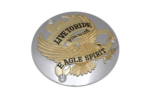 Eagle Spirit Derby Cover Gold Inlay 1970 / 1984 FL 1971 / 1984 FX 1984 / 1998 FXST 1986 / 1998 FLST 1979 / 1998 FLT 1979 / 1998 FLT 1991 / 1998 FXD 1985 / 1994 FXR