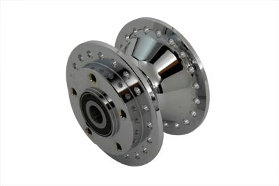 Chrome Front Wheel Hub 3/4 Bearings 2000 / 2007 XL single or dual disc2000 / 2003 FXD single or dual disc