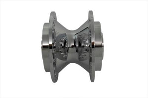 Chrome Front Wheel Hub 3/4 Bearings 2000 / 2007 XL single or dual disc2000 / 2003 FXD single or dual disc