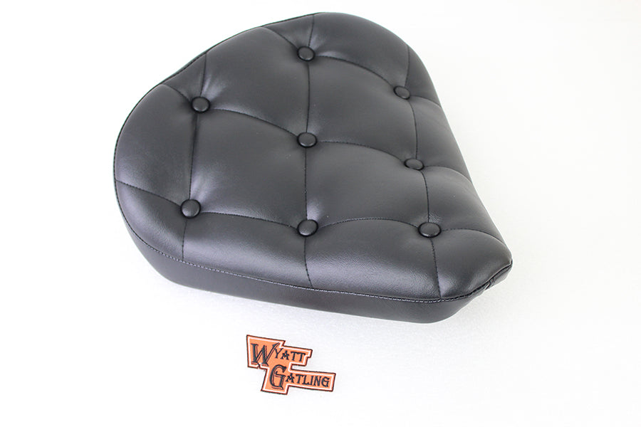 Black Vinyl Solo Seat with Buttons 0 /  Custom application