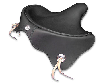 Black Leather Solo Seat with Skirt 1936 / 1940 EL 1941 / 1984 FL 1929 / 1952 WL 1930 / 1936 VL 1937 / 1948 UL 1937 / 1972 G