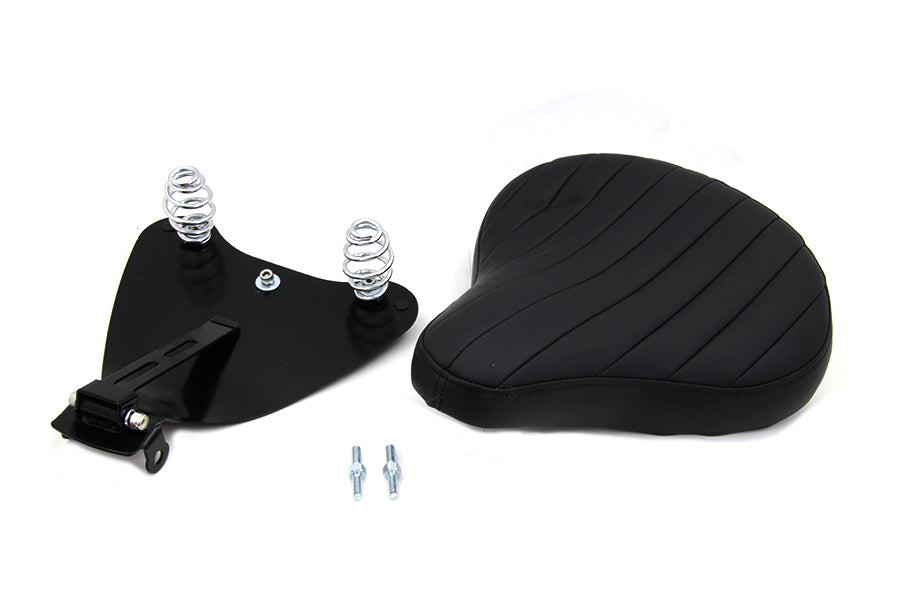 Black Leather Solo Seat with Mount Kit 2010 / UP XL