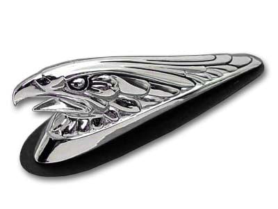 Eagle Front Fender Tip Ornament Chrome 0 /  Custom application for front fenders