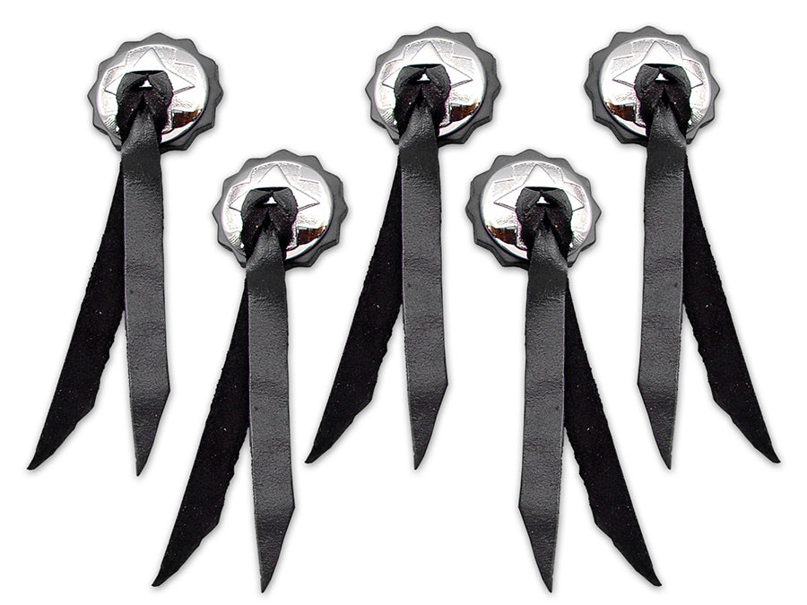 Black Leather Saddlebag Conchos 0 /  All models